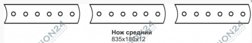 Комплект ножей ДЗ-180 отвала 2х3