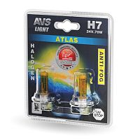 Лампа 24V 70W PX26d Н7 AVS Atlas желтая 2шт.