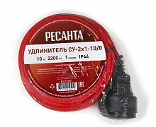 Удлинитель силовой 10м (без катушки) СУ-2х1-10/0 СУ-2х1-10/0 (Ресанта)