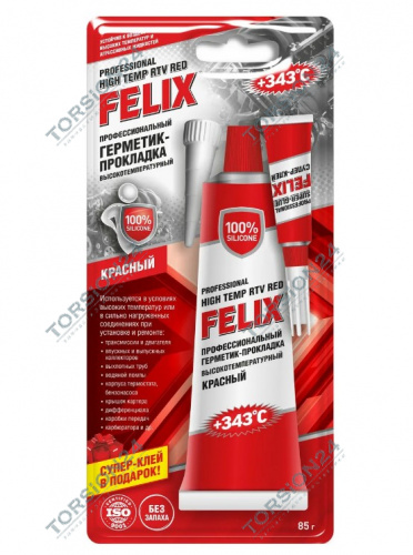 Герметик красный Felix 85гр фото Герметик красный Felix 85гр